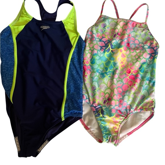 Speedo Navy and Speedo Vibrant Multicolor Swimsuits - Two Bathing suits - Picture 1 of 3